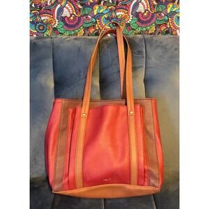 Relic Large Shoulder Bag Eggplant Brown Maroon Multicolor Vegan Leather Purse